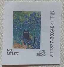 Paint by Numbers for Adults Canvas, Black Cat Iris Garden, Kit, Complete, New