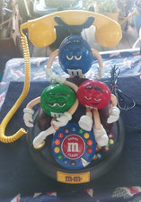 M M'S Animated Telephone Red, Green  Blue M M Talking Phone untested