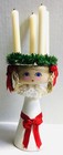 Vintage St. Lucia Wood Candle Holder Festival Of Lights Set Sweden ‘86 Signed