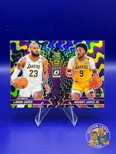 2024-25 Optic LeBron James & Bronny James Jr Optical Illusions Purple Prizm #2