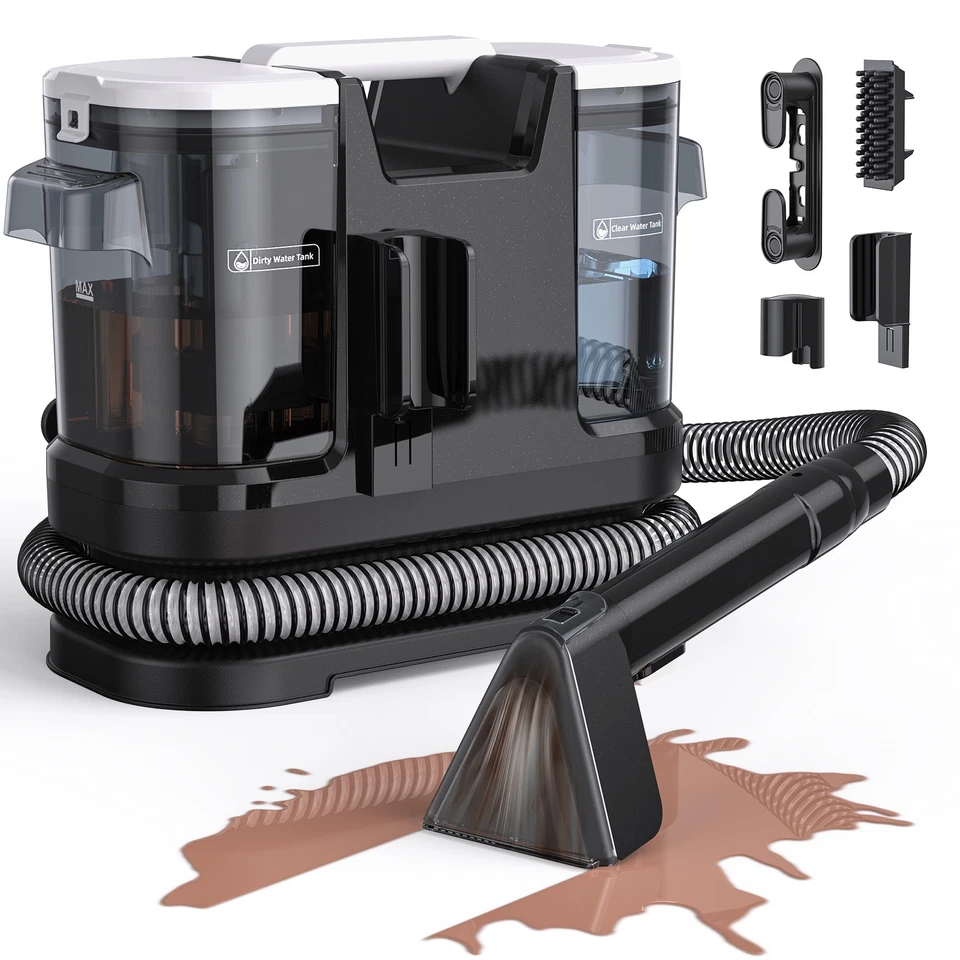 3in1 600W Tragbar Waschsauger Polsterreiniger Teppichreiniger Fleckenentferner