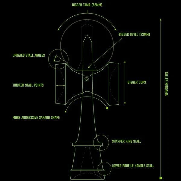 Sweets Kendamas SWEETS STARTER Kendama 16.8cm Beech Wood 6 color From Japan - Image 3 of 4