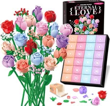 Flower Bouquet Advent Calendar 2025 for Adults Teens Kids, 24 Days Flower Bouqu