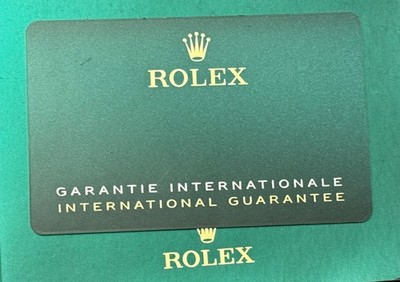 Rolex Datejust 41 Model 126301, Guarantee Warranty Card, Genuine. Excellent
