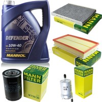 Mann Inspektionspaket 5L Mannol Defender 10W-40 FüR Vw New Beetle Cabriolet 1.6