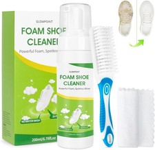 White Shoe Cleaner Foam, 6.76 oz Sneaker Cleaning Kit with Brush  Towel, Foam C