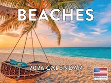 Beach Calendar 2026 Tropical Beaches Ocean Island Monthly Wall Calender
