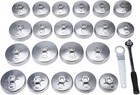 23Pcs Cap Type Oil Filter Wrench Set Automotive Removal Socket Tool Kit UK
