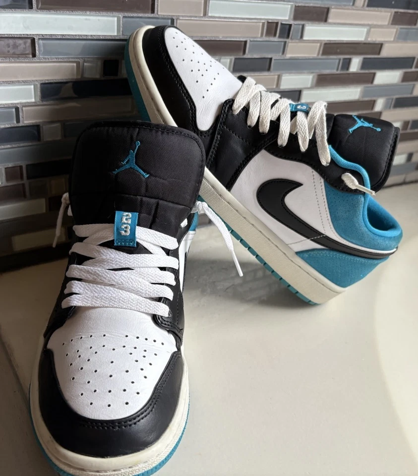 Jordan 1 Low Laser Azul Hombre’s 8.5 Mujer’s 10 Usado Envío Gratis Air Jordan Foto 3 de 4