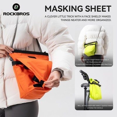ROCKBROS Bike Handlebar Bag Bicycle Basket Bag Crossbody Bag 2.5-3L Waterproof 