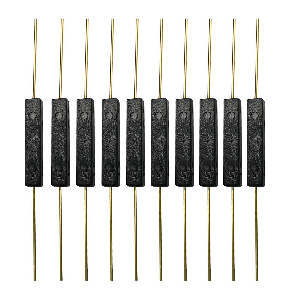 10Pcs Plastic Reed Switch Reed Contact Normally Open (N/O) Magnetic Induction Sw