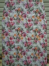 CHECKYS DEALS ROSES WHITE 18 X 48 WIDE TOP REPLACEMENT IRONING BOARD COVER & PAD
