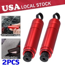 2x Car Safety Hammer Window Glass Breaker Seat Belt Emergency Escape Cutter Tool