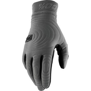 100% Brisker Xtreme Gloves (Small, Charcoal)