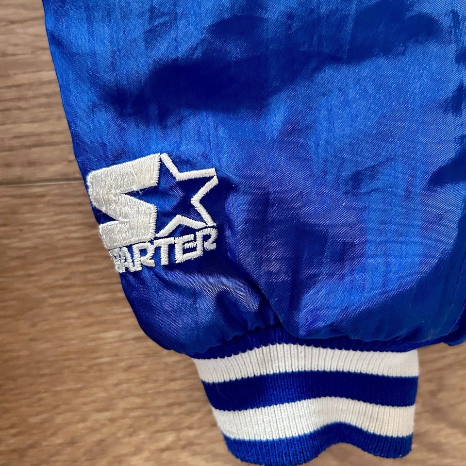 Chaqueta de bombardero satinada vintage de los LA Dodgers Starter Diamond Collection talla YXL Foto 4 de 4