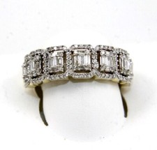 Natural Round Diamond Square Cluster Men's Ring Band 14k Yellow Gold 1.22Ct