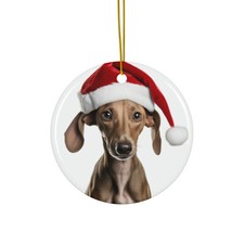 Azawakh Puppy - Ceramic Christmas Ornament - Printed in USA