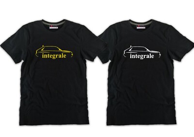 T-SHIRT Delta Integral Lancia Motoren Auto Evolution Schwarz Baumwolle Herren Geschenk