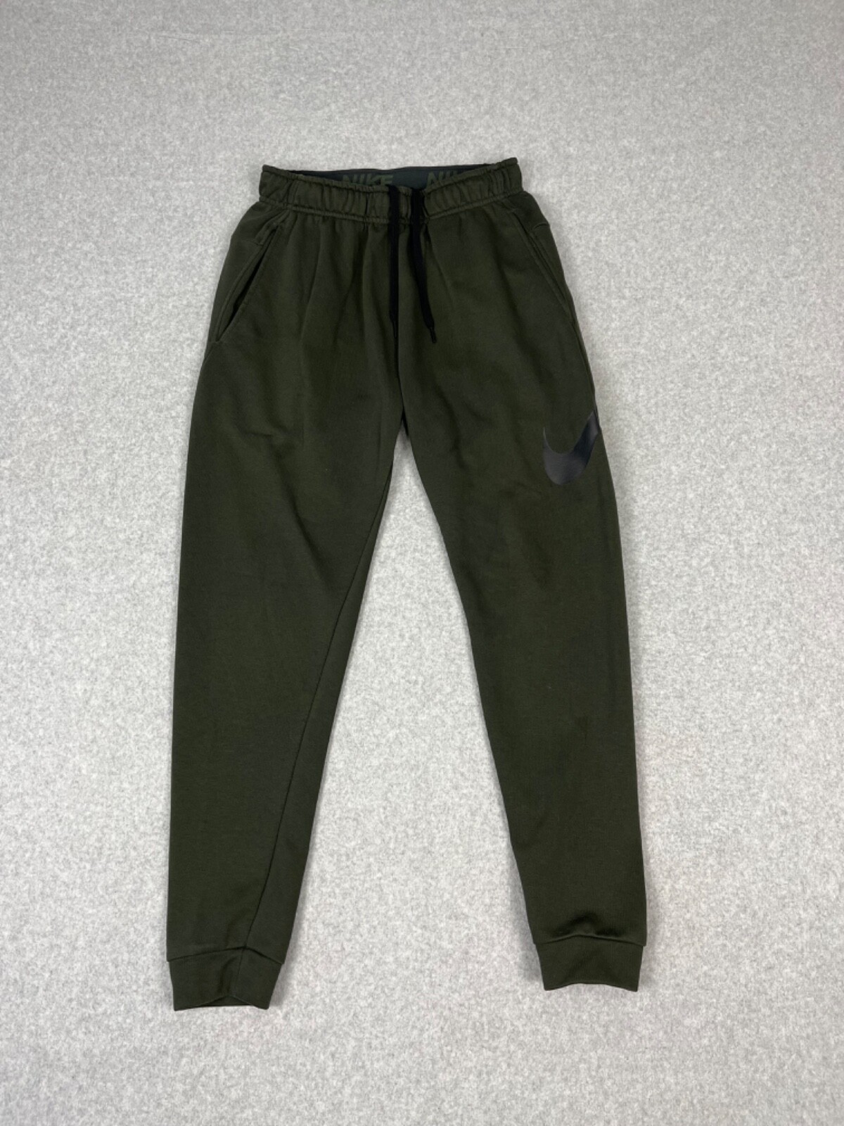 Nike Sweatpants Mens S Sequioa Black Tapered Training Joggers Dri Fit-image