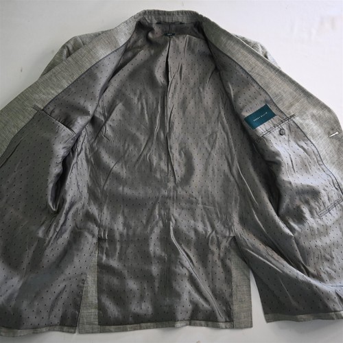 Perry Ellis 42R Gray Linen Cotton Mens Blazer Sport Coat Jacket - Picture 6 of 12
