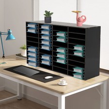 Desktop Literature Organizer 36 Compartments File Holder 24in H Office Mailbox