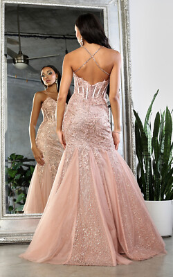 Royal Queen RQ8059 V-Neck Spaghetti Strap Formal Mermaid Gown | eBay