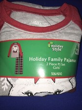 holiday christmas girls size 6/6X Flannel pajama set
