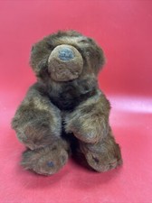 Vintage Russ Berrie Great Grizzly Bear Long Brown Fuzzy Soft Plush Toy