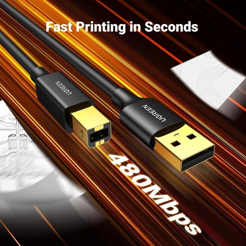 Premium USB 3.0 Shielded USB Type A to USB Type B Male Gold Printer Cable Lead - Picture 7 of 9