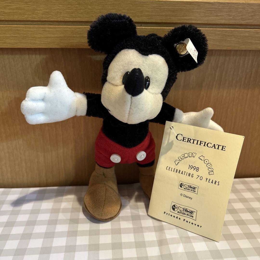 Steiff Disney Certificate Mickey Mouse 1998 Celebrating 70