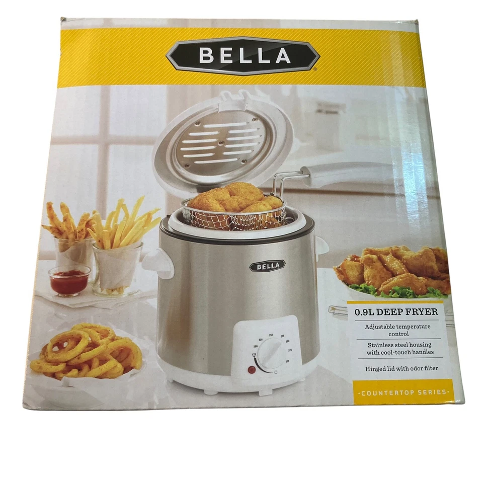 Freidora BELLA 0,9 L acero inoxidable tamaño apartamento encimera serie 1,5 tazas Foto 2 de 4