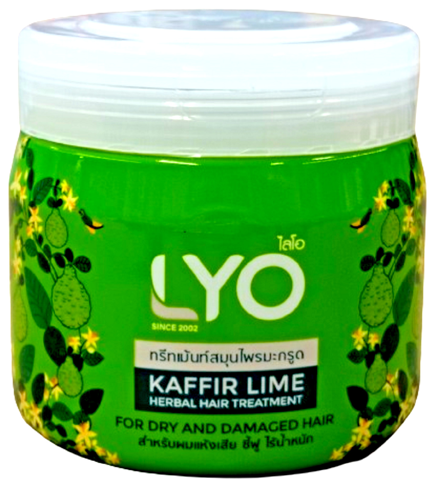 LYO Kaffir Lima Tratamiento de Cabello a Hierbas para Seco y Dañado Encrespado Sin Peso 200 ml