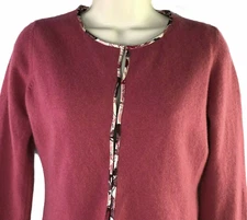 Banana Republic Cardigan Sweater Womens Size XS Pink Lambs Wool Angora Blend
