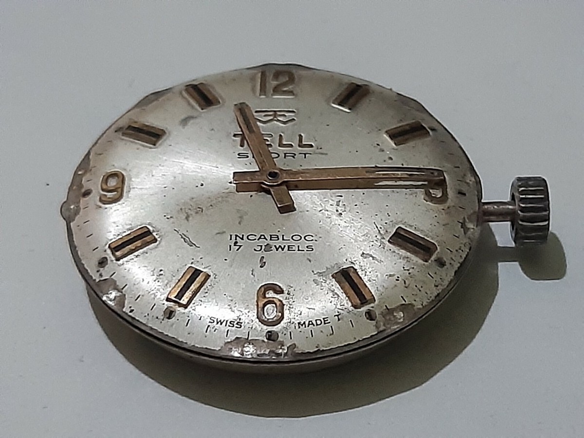 TELL SPORT FHF 96 HAND WIND WATCH MOVEMENT SWISS BALANCE OK FOR
