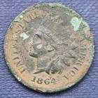 1864 Indian Head Cent 1c Bronze WITH L Better Grade VF - XF Details #56230