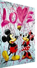 Leinwand Bilder Micky & Minnie love Pop Art W...