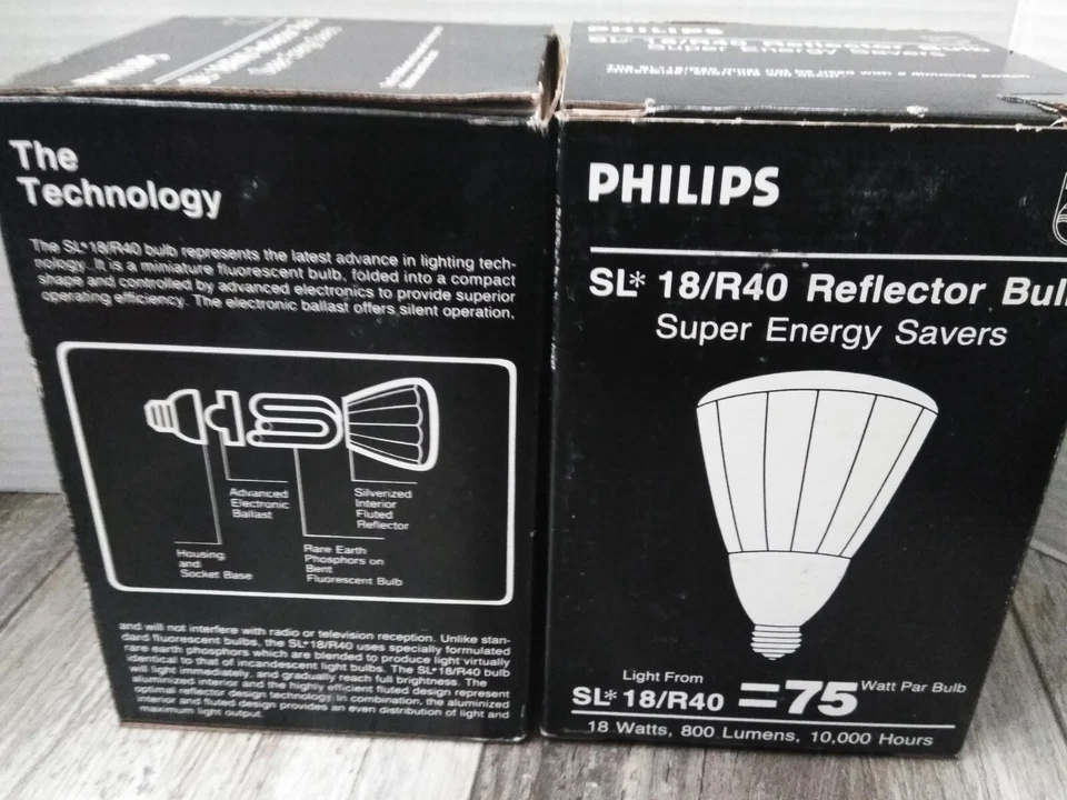 Philips SL 18/R40 Fluorescent  Reflector Lamp Light Bulb  120V (2-PK) - Image 4 of 4