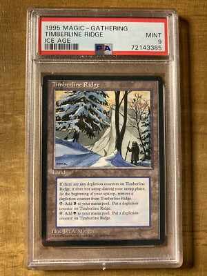 MTG TIMBERLINE RIDGE Ice Age PSA 9 MINT Rare Land 1995 Reserve List POP 1 ! 