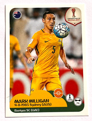 2017 FIFA Confederations Cup Russia Panini Sticker #215 MARK MILLIGAN AUSTRALIA