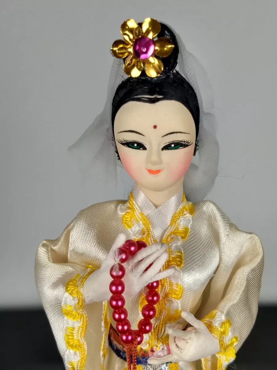 Vintage Japanese Geisha Cloth Face Dolls eBay