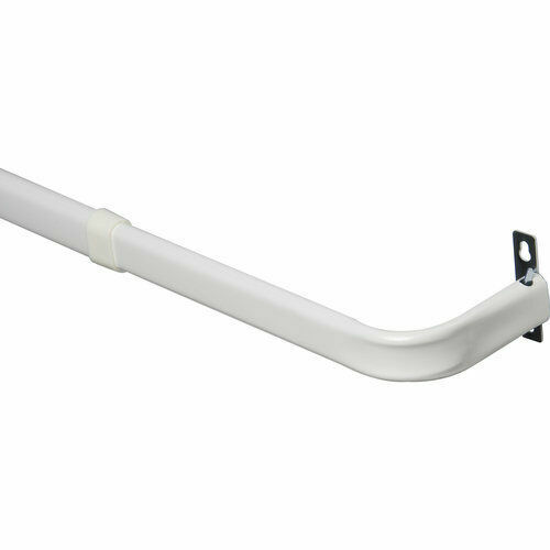 Heavy Duty Single Standard White Adjustable Curtain Rod Hardware Included. - Imagen 2 de 30