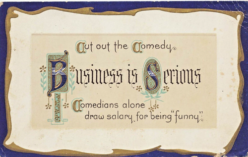 Cut out the Comedy-Business is Serious~1914 Postcard Sunrise VA to Maxwelton WV - Bild 1 von 2