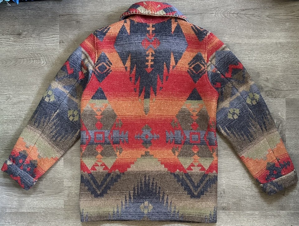 Territory Ahead Vintage Coat Multicolored Chore Barn Aztec Southwestern ...