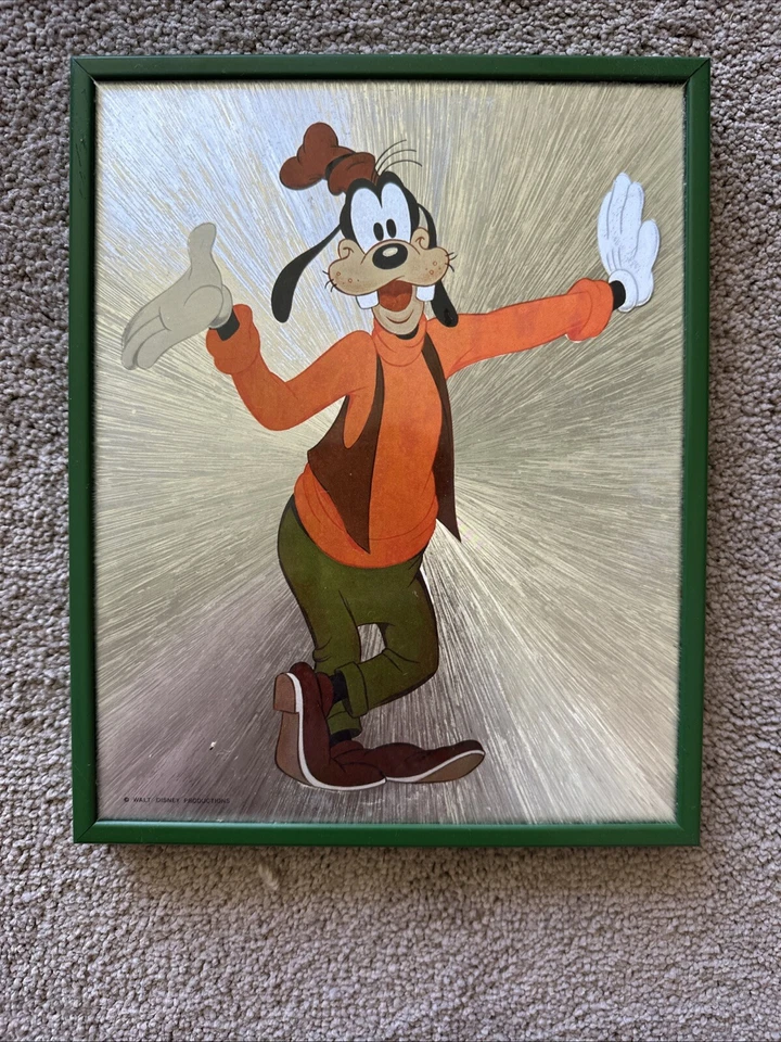 Mickey Mouse, Donald Duck, Goofy And Pluto DISNEY Prints, Foil Art x 4 RARE! - Image 4 of 4