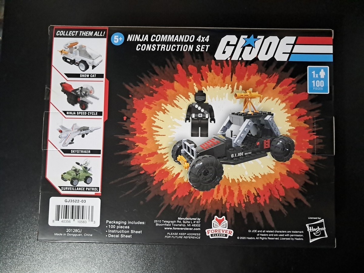 G.I.JOE * SNAKE EYES * Ninja Commando 4x4 Construction Set 100pc