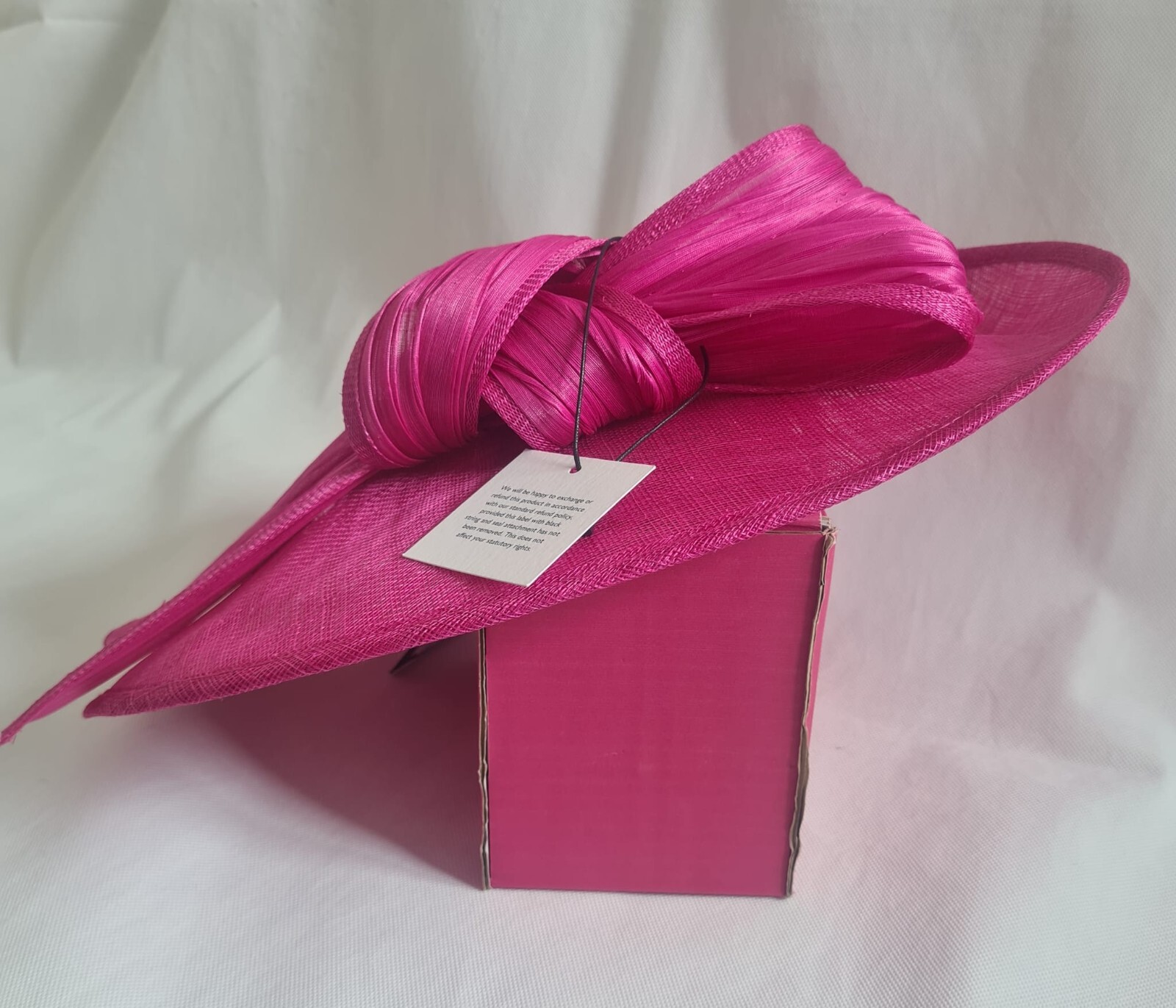 John Lewis Fascinator Magent Wide Brim Trim Hat Headband BNWT RRP£165