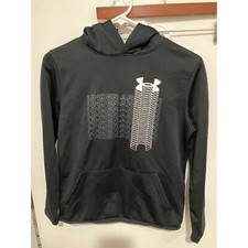 Under Armour Boy's Loose Hoodie, Black, Youth Large