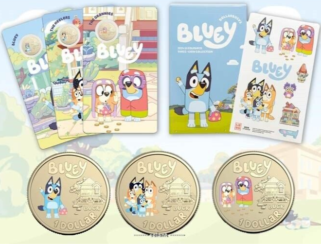 2024 1 Bluey Dollarbucks SET Australian One Dollar Coin Set