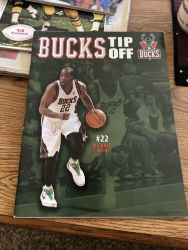 2008 2009 MILWAUKEE BUCKS Michael Redd NBA Basketball Program Tip Off