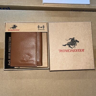 Men's Tan Genuine Leather Trifold Wallet With RFID Blocking - Handmade In India
